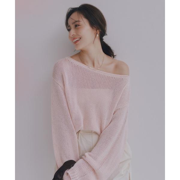 ZOZO問い合わせ番号:104174425ショップ:anuans，アニュアンスブランド:anuans，アニュアンス商品名:ペーパーヤーンニットプルオーバーカテゴリ:トップス>ニット/セーターブランド品番:1526111080-0素材:...