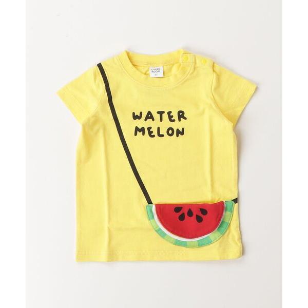 tシャツ CHEEK ROOM/チークルーム すいかポシェット Tシャツ キッズ 子供服 男の子 女の子