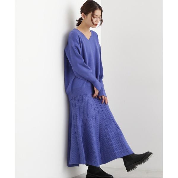 「NATURAL BEAUTY BASIC」 セットアップ MEDIUM ダークブルー レディース