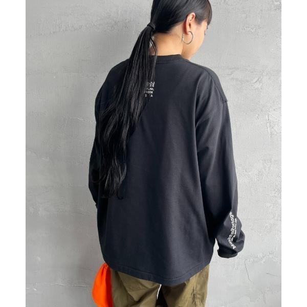 tシャツ 「MANHATTAN PORTAGE/マンハッタンポーテージ」 ワンポイント スカイラインロゴ  ロングスリーブTシャツ レディース メンズ