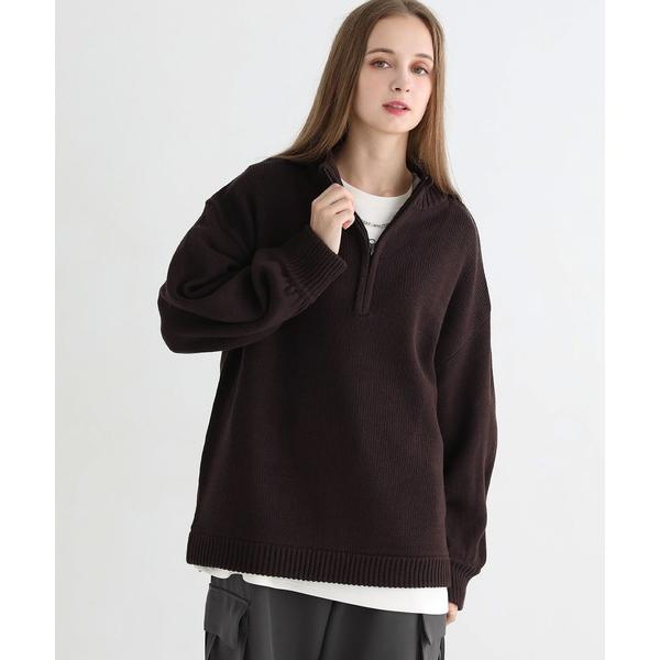 「LILL」 長袖ニット S ダークブラウン メンズ