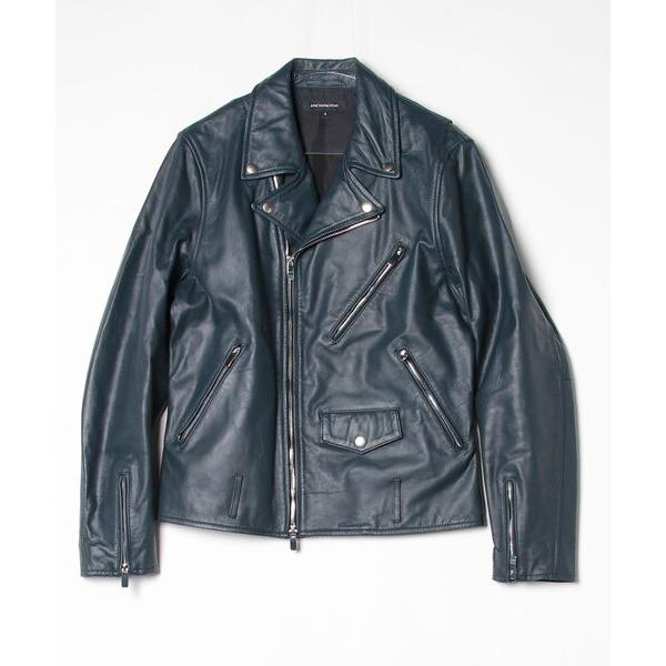 「JACKROSE」 レザーブルゾン L ブルー メンズ
