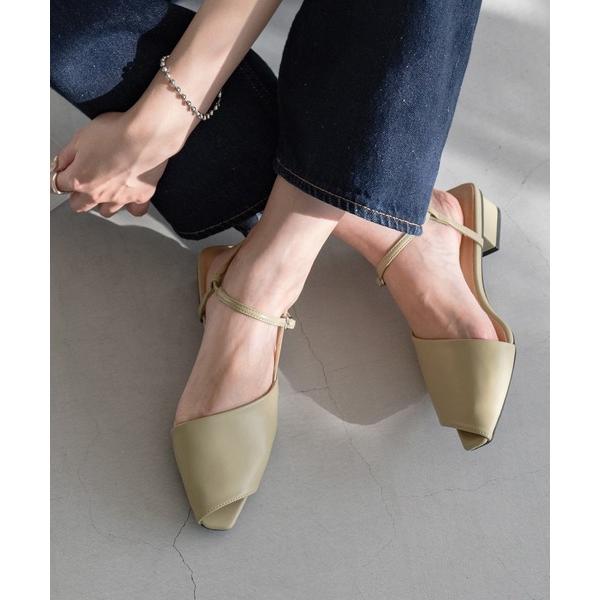 パンプス ピープトゥ  秒履き ストラップサンダル パンプス