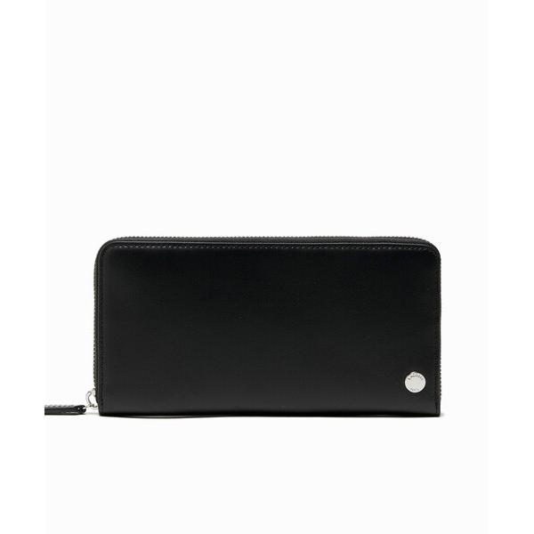 財布 シルバーブローチラウンドジップレザーロングウォレット レディース メンズ