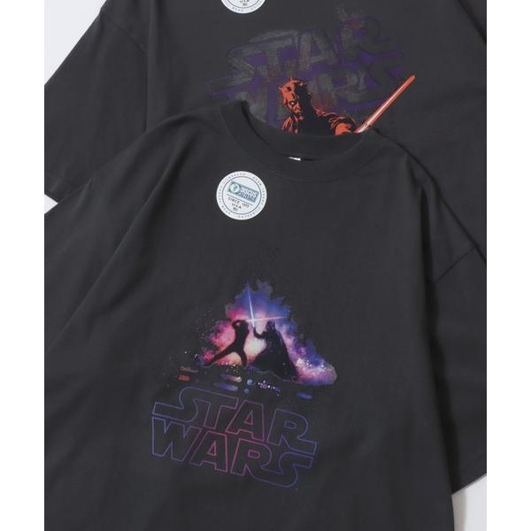 tシャツ 半袖 Disney/ディズニーコラボ DISCUS/ディスカス オーバーサイズ ショート丈＆レギュラー丈 スターウォーズ 半袖Tシャツ/レディース メンズ
