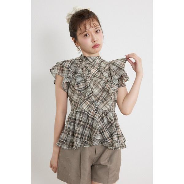 ブラウス シャツ 「森香澄さん着用」バックリボンフリルブラウス 春服 夏服 秋服 レディース