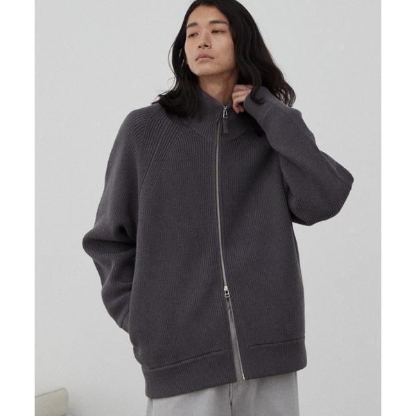 「WYM LIDNM」 ニットカーディガン S グレー メンズ