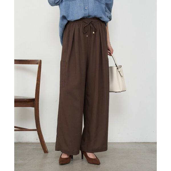 パンツ 「大人カジュアルに決まる」テンセルリネンカーゴパンツ レディース
