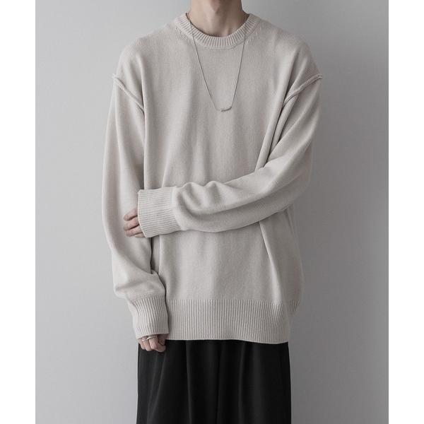 「remer」 長袖ニット SMALL ベージュ メンズ