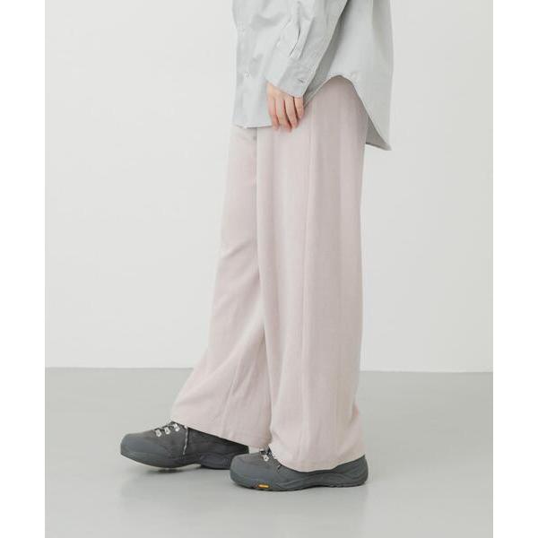 ワイドパンツ パンツ コンパクトベロアイージーパンツ レディース