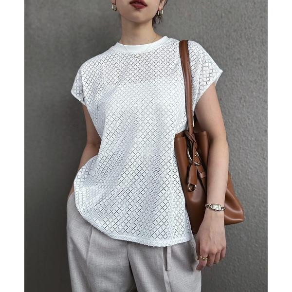 tシャツ レースバックジッププルオーバー レディース