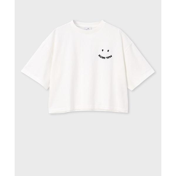 tシャツ 半袖 ウィメンズ ”Happy” クロップド 半袖Tシャツ / 255406 J340S レディース