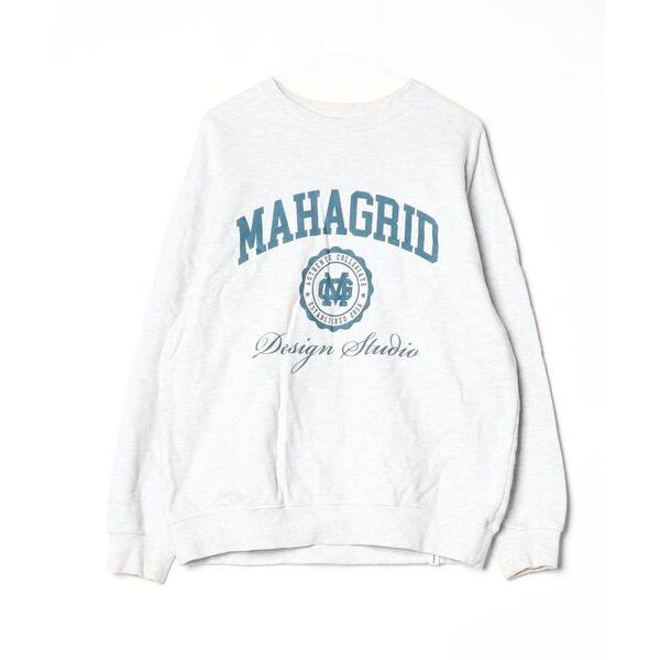 「MAHAGRID」 スウェットカットソー L ライトグレー メンズ