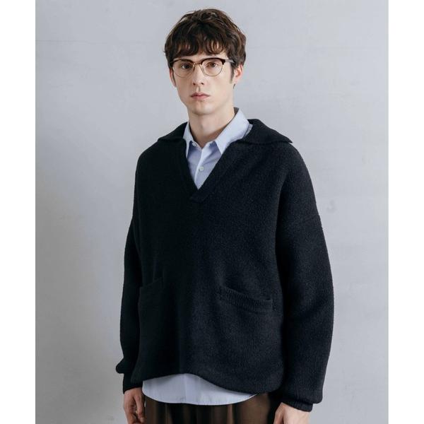 「LURAKU」 長袖ニット MEDIUM ブラック メンズ