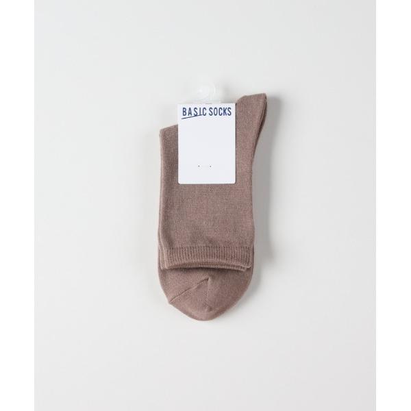 靴下 「BASIC SOCKS」Q平編みソックス (ナチュラル / 着心地 / ニュアンスカラー / 汎用性) レディース