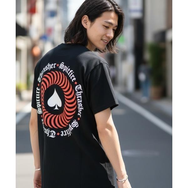 tシャツ SPITFIRE THE END OATH S/S T-SHIRTS/THRASHER スラッシャー バックプリント 半袖Tシャツ スケーター ストリートユニセックス メンズ レディース