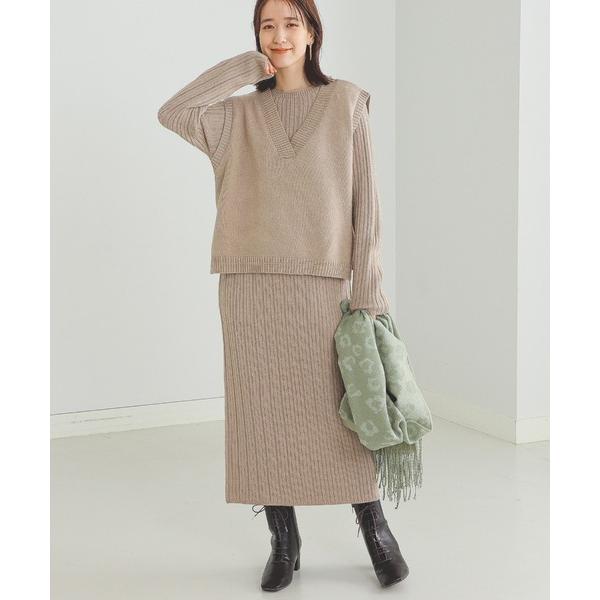 「BEAMS HEART」 セットアップ FREE ベージュ レディース