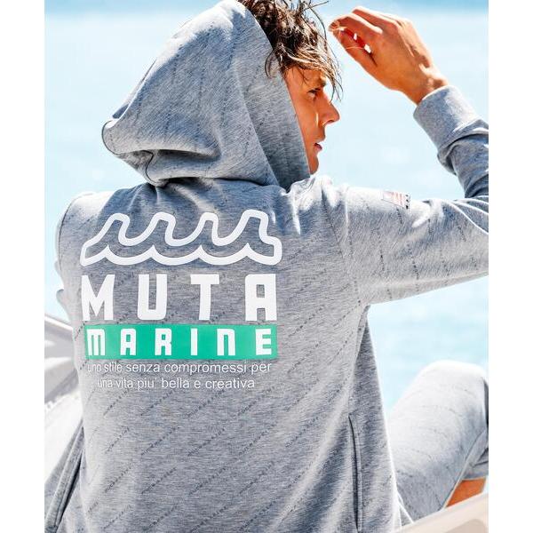 パーカー 冷感 muta MARINE/ムータ マリン/別注 総柄フーディ メンズ