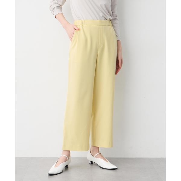 ワイドパンツ パンツ 「すご楽シリーズ」ストレッチワイドパンツ「無地・チェック柄・通年素材・ウエストゴム」 レディース