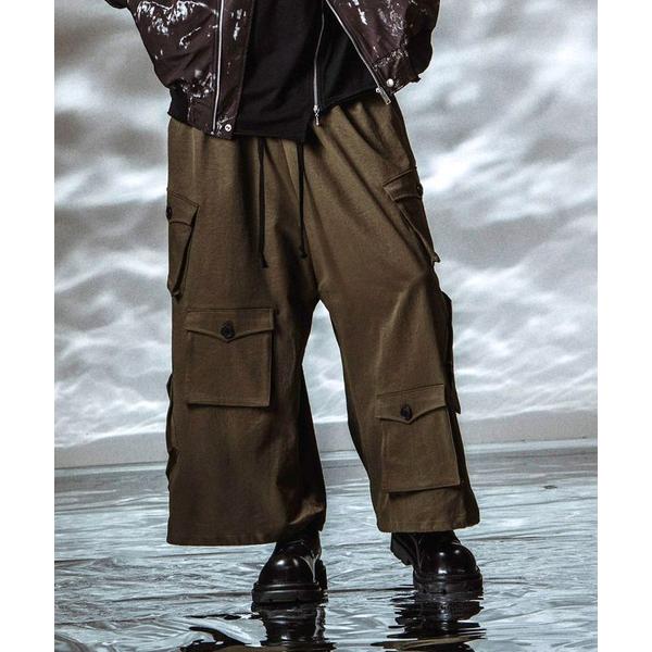 カーゴパンツ 「NO ID.」Asymmetry Wide Cargo Pants / アシンメトリーワイドカーゴパンツ メンズ