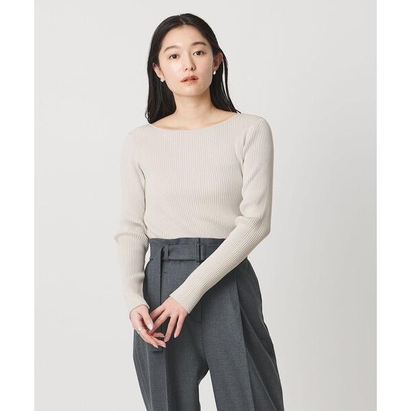 ニット セーター 「MARW UNITED ARROWS」リブ ボートネック ニット レディース