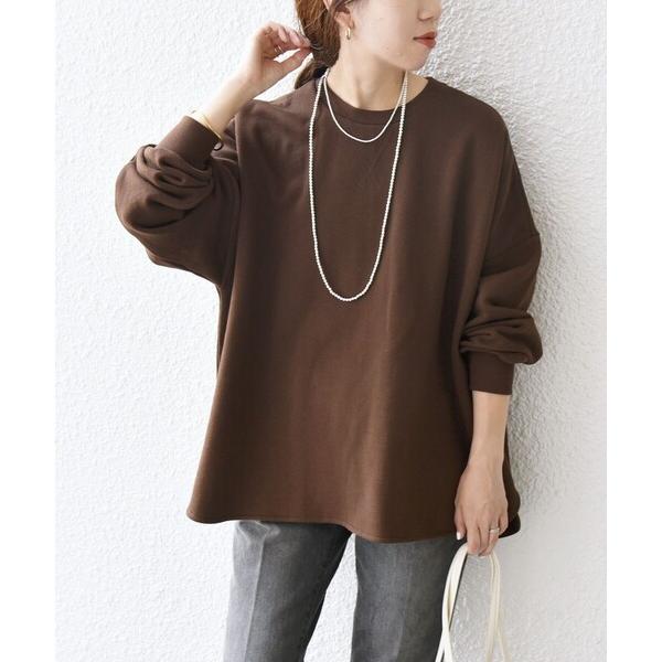 「SHIPS any」 スウェットカットソー ONE SIZE ブラウン レディース