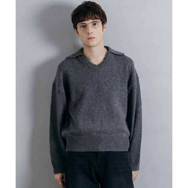 「LURAKU」 長袖ニット L グレー メンズ