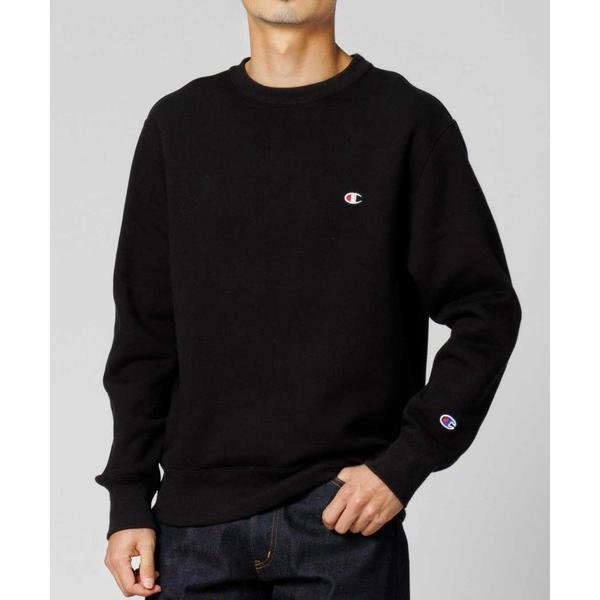 「Champion」 スウェットカットソー M ブラック メンズ