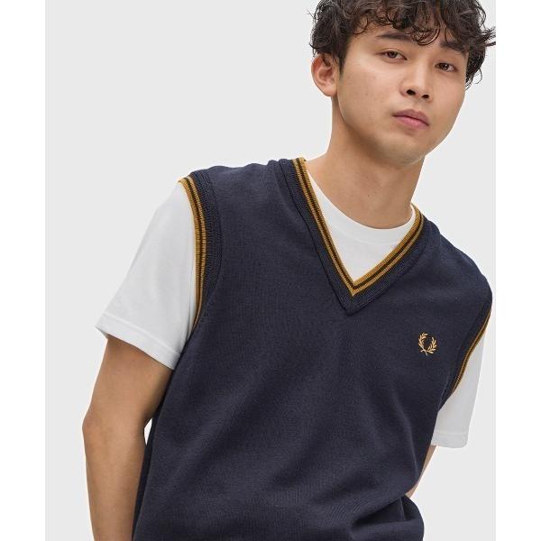 フレッドペリー ベスト ジレ Tipped V-Neck Tank／ティップラインVネックベスト メンズ レディース