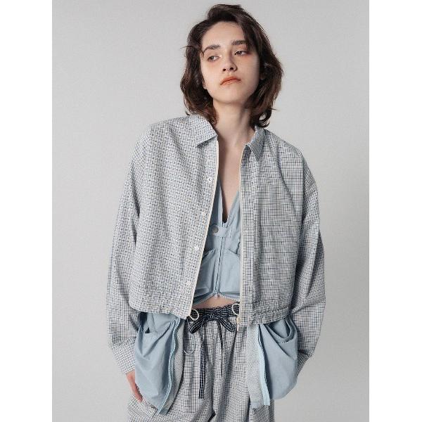 ブラウス シャツ DADDY CHECK ZIP UP SHIRT レディース