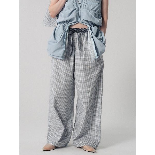 ワイドパンツ パンツ DADDY CHECK WIDE PANTS レディース