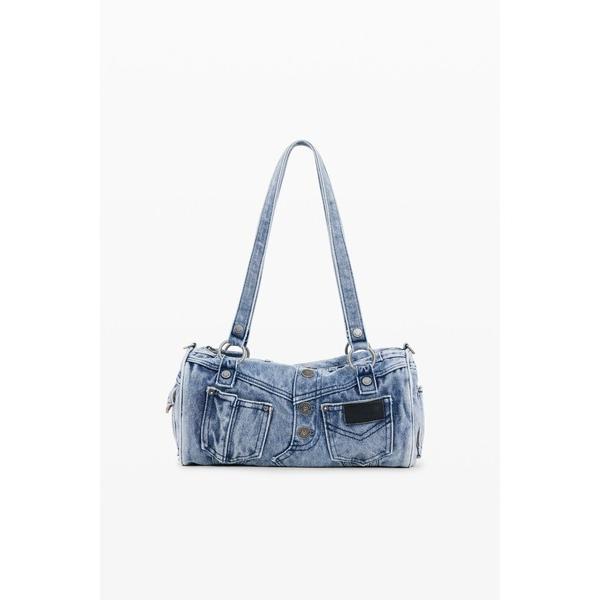 ハンドバッグ デニムジーンズモチーフバレルショルダーバッグ