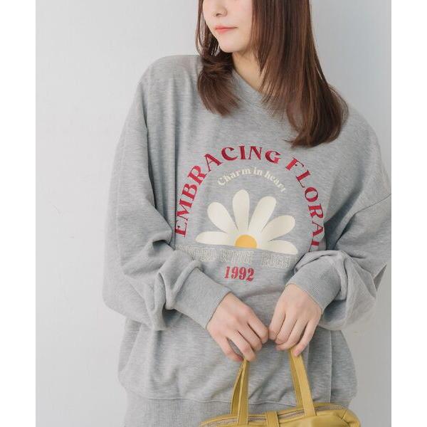 トレーナー スウェット ロゴ刺繍トレーナー レディース