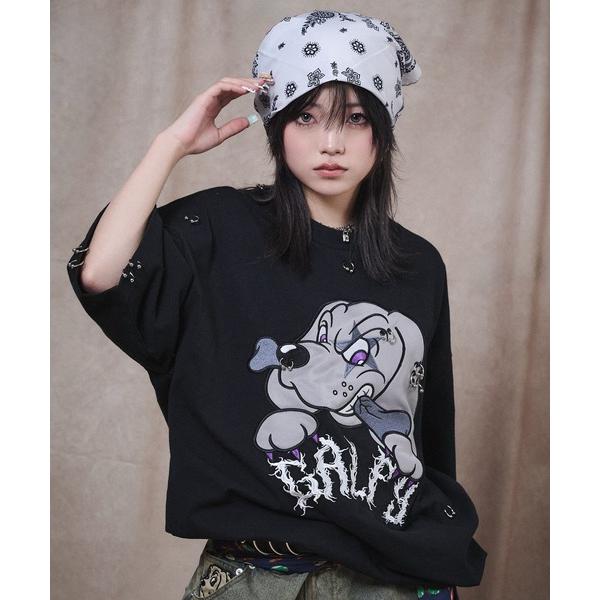 tシャツ GALFY-バチバチピアスTee メンズ レディース