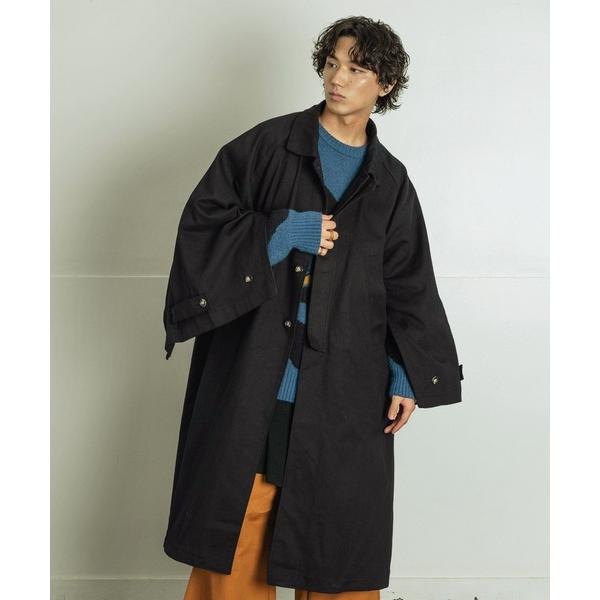「Aphlotus」 ステンカラーコート MEDIUM ブラック メンズ