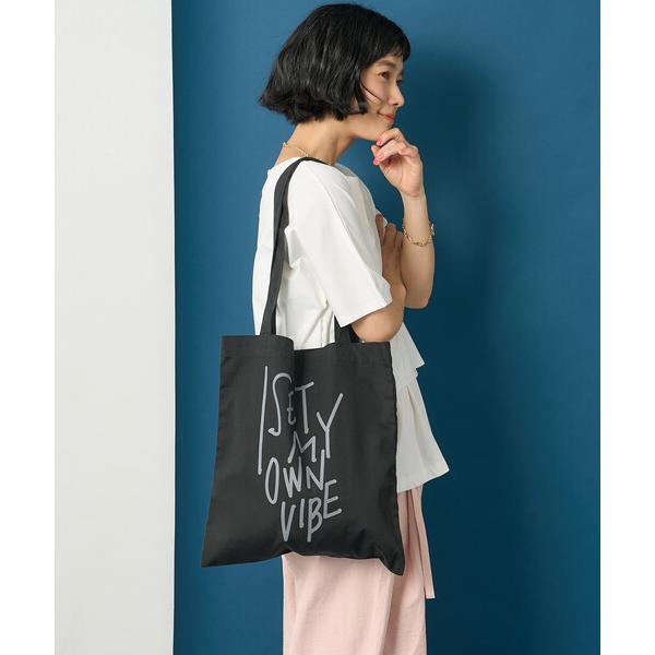 トートバッグ 藤本美貴 × FREAK'S STORE/フリークスストア メッセージ ロゴ トートバッグ/A4サイズ 展開限定 レディース