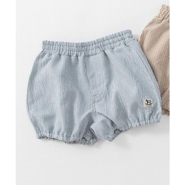 ベビー 「涼しい」チェック柄ハーフパンツ