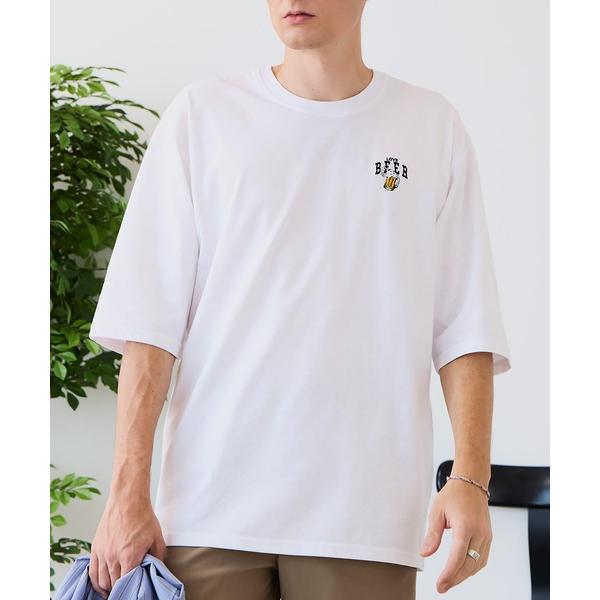 スマホショルダー tシャツ 「ZERO STAIN/ゼロステイン」汗染みの目立ちにくいTシャツ ZEROSTAIN アニマルワンポイント刺繍オーバーサイズTシャツ 防汚 UV…