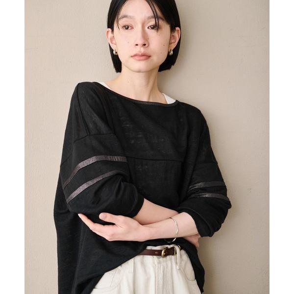 tシャツ 「KHA:KI / カーキ」リネンラインスリーブトップ レディース