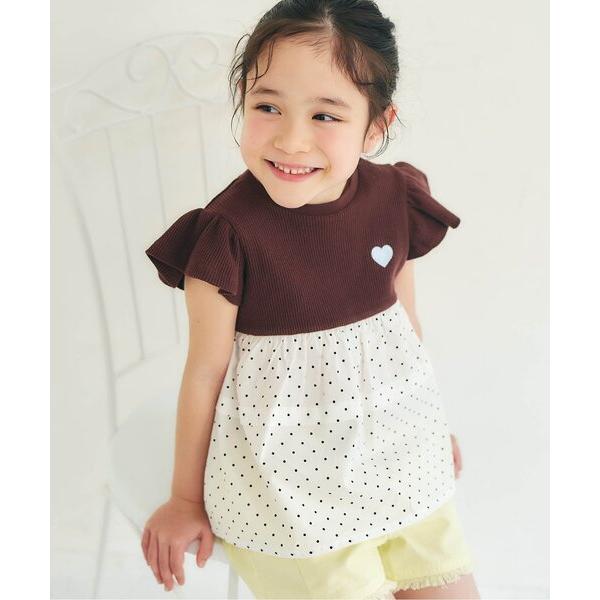 tシャツ 「WEB限定」ティアードタックドッキングトップス キッズ 子供服 女の子