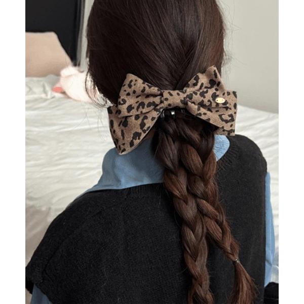 ヘアクリップ レオパード柄バンスヘアクリップ