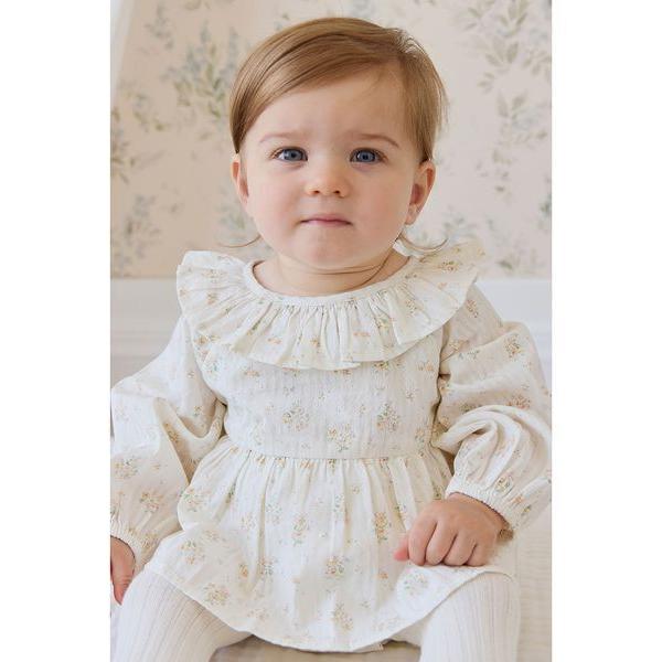 ベビー服 ロンパース シアーサッカー長袖プレイスーツ Justine Parchment