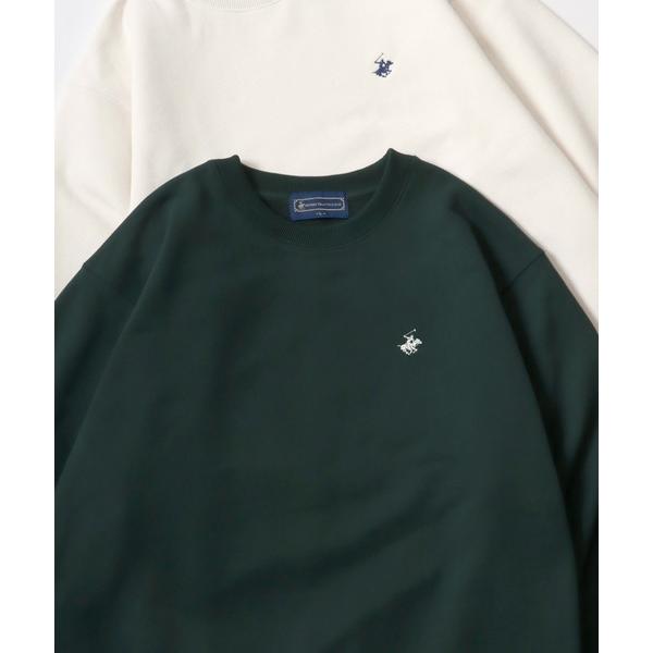 「BEVERLY HILLS POLO CLUB」 スウェットカットソー L グリーン レディース