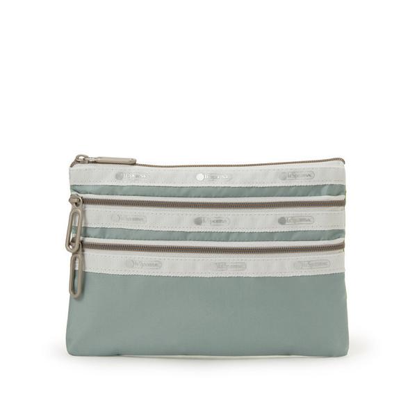 ポーチ 10TH ESSENTIAL 3 ZIP POUCH ソフトアークティック/キーライムC レディース