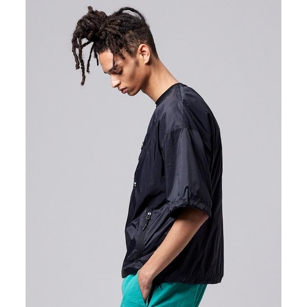 tシャツ 「TAION(タイオン)」「ユニセックス」ノンダウン マウンテン クルーネック Wジップポケット ハーフスリーブ カットソー