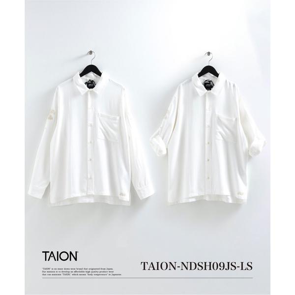 シャツ 「TAION(タイオン)」「ユニセックス」ノンダウン ジャパンスペシャル 2WAY レーヨンシャツ メンズ レディース