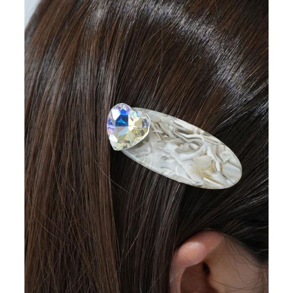 ヘアクリップ 「 Port / ポート 」 ハートビジュー マーブルヘアクリップ ( 1個売り ) #_