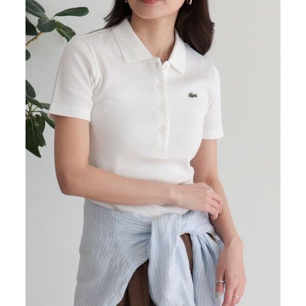 ポロシャツ ポロ 「LACOSTE/ラコステ」ワンポイントリブポロシャツ レディース