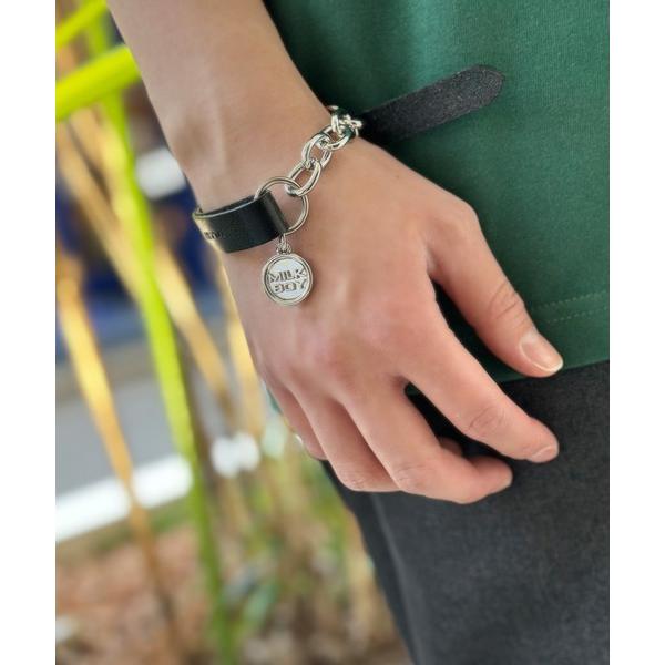 ブレスレット LEATHER ＆ CHAIN ブレスレット メンズ レディース