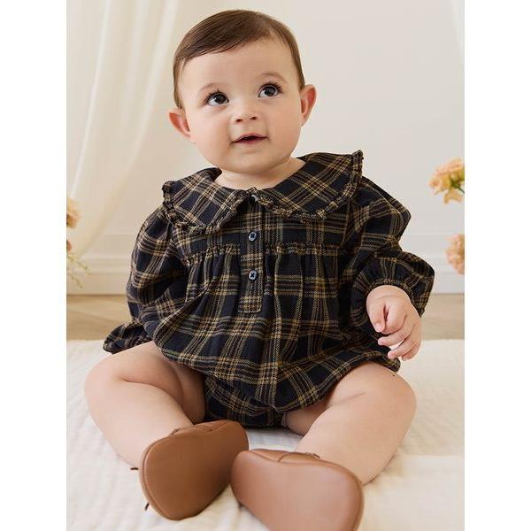 ベビー服 ロンパース 長袖プレイスーツWoodland Check